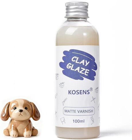 Air Dry Clay Glaze,Clay Varnish for Air Drying Clay，Increase The Glossiness of Pottery and Prevent Scratches and Cracking on Craft Ceramics，Waterproof (Matte-100ml) in Saudi Arabia