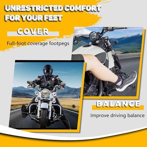 1.25'' (32mm) Highway Footpegs Fits 1-1/4" Engine Guard, Adjustable Long Angled Highway Pegs for Harley Touring Street Glide Electra Glide Road King Softail CVO Dyna Sportster (Chrome L05) in Saudi Arabia