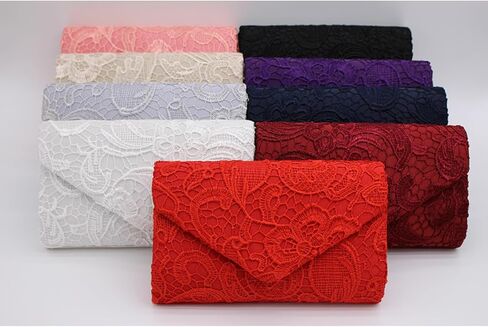 Clutch Purse Handbag Evening Bag Lace Messenger Bag Wedding Party Bag Envelope in Saudi Arabia