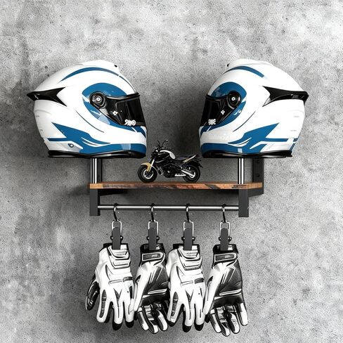 Helmet Rack Wall Mount - Motorcycle Helmet Holder & Gear Organizer, Space-Saving Motorcycle Accessories Display for Garage, Bedroom, or Entryway in Saudi Arabia