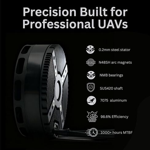 Pro Max 10010-95KV Brushless Multi-rotor UAV Electric 14s Motor and Heavy Lift multicopter BLDC Motor with 19kg(42.2 lbs) Thrust For FPV Large Drone,RC Plane,Airplane,Quadcopter,Hexcopters,Octocopters in Saudi Arabia
