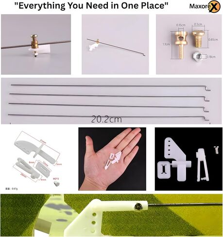 طقم طائرة RC DIY - محرك A2212 KV1000، أجهزة SG90، دعائم 10x5E، قابس XT60، أسلاك Z، حوامل المحرك، أجزاء الدفة وسدادات المؤازرة - مجموعة أجزاء RC ذات الأجنحة الثابتة ب in Kuwait