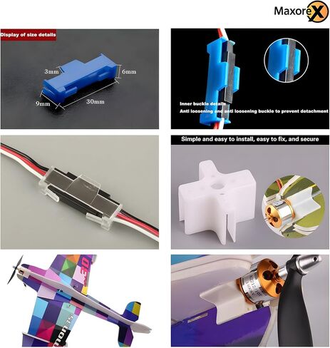 طقم طائرة RC DIY - محرك A2212 KV1000، أجهزة SG90، دعائم 10x5E، قابس XT60، أسلاك Z، حوامل المحرك، أجزاء الدفة وسدادات المؤازرة - مجموعة أجزاء RC ذات الأجنحة الثابتة ب in Kuwait