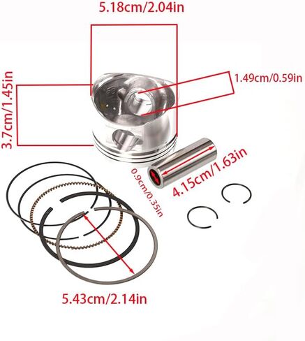 متوافق مع GY6-150/125 محرك دراجة نارية اسطوانة متوسطة المكبس دبوس الحلقة (125cc) in Kuwait