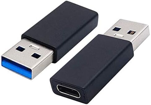 محول AAOTOKK من النوع C إلى USB A محول USB من النوع C أنثى إلى USB ذكر OTG لأجهزة الكمبيوتر المحمولة وبنوك الطاقة والمزيد من أجهزة منافذ USB A، يدعم مزامنة البيانات والشحن (عبوتان-أسود F/M) in Kuwait