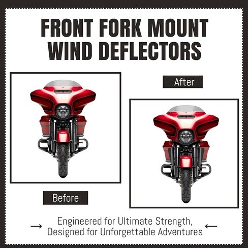 الزجاج الأمامي للشوكة الأمامية لحاجز الرياح لدراجة Harley Touring Road King Street Glide Electra Glide FLHT FLHR FLHX 1995-2022 (أسود) in Saudi Arabia
