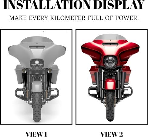 الزجاج الأمامي للشوكة الأمامية لحاجز الرياح لدراجة Harley Touring Road King Street Glide Electra Glide FLHT FLHR FLHX 1995-2022 (أسود) in Saudi Arabia