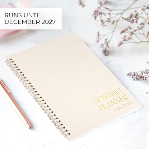 Beautiful 2026-2027 Monthly Planner and Calendar Book - To Do List Notebook That Easily Organizes Your Tasks to Boost Productivity - Runs From January 2026 Until December 2027 in Saudi Arabia