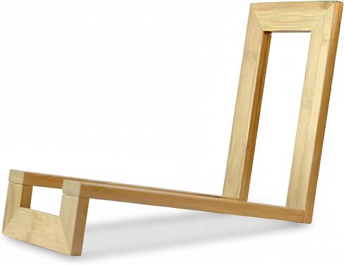 Bamboo Vinyl Record Holder & Book Rack – 2-in-1 To-Be-Read Stand & LP Storage Rack | Multipurpose Organizer for 40 LPs, Books & Magazines | Minimalist Home Decor with 2-Way Assembly Design for Living Room & Studio in Saudi Arabia