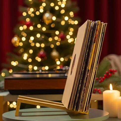 Bamboo Vinyl Record Holder & Book Rack – 2-in-1 To-Be-Read Stand & LP Storage Rack | Multipurpose Organizer for 40 LPs, Books & Magazines | Minimalist Home Decor with 2-Way Assembly Design for Living Room & Studio in Saudi Arabia
