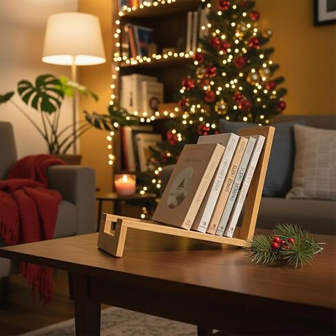 Bamboo Vinyl Record Holder & Book Rack – 2-in-1 To-Be-Read Stand & LP Storage Rack | Multipurpose Organizer for 40 LPs, Books & Magazines | Minimalist Home Decor with 2-Way Assembly Design for Living Room & Studio in Saudi Arabia