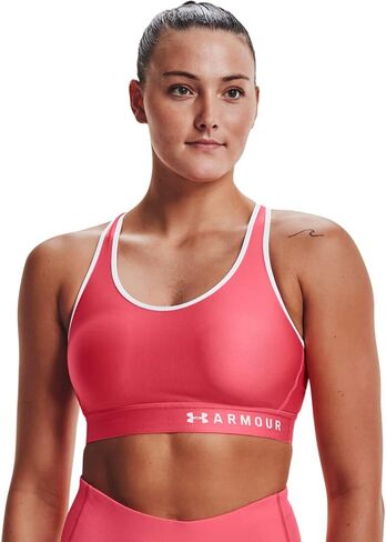 Under Armour Womens Infinity Mid Impact Sports Bra, (200) Taupe Dusk / / Black, Large D-DD in Kuwait