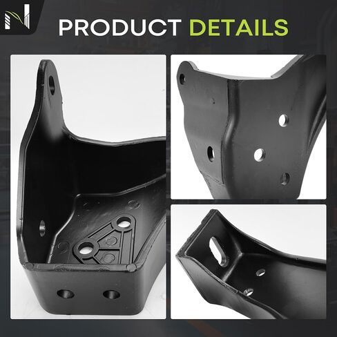 Left-Hand Driver Side Front Bumper Bracket for Freightliner Cascadia & M2 106-21-29688-000 Replacement, 3" Forward Extension, Aluminum Alloy, Black Finish in Saudi Arabia