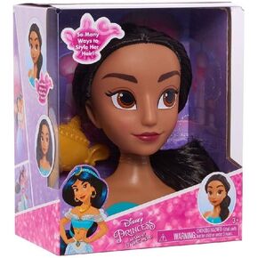 Just Play 2pc Aladdin Girls Mini Styling Head Jasmine Pretend Play Dress Up Set in Saudi Arabia