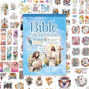 كتاب ملصقات آية الكتاب المقدس، 28 صفحة 353 قطعة من مستلزمات كتابة الكتب الدينية للنساء مجلات زجاجات المياه in Kuwait