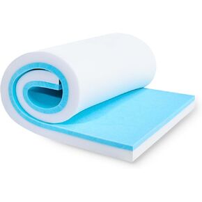 Upholstery Foam, 72" x 24" x 2" High Density Gel Memory Foam Padding Couch Cushion Support, Cut to Size Foam Replacement Pad for Sofa Sag Support in Saudi Arabia