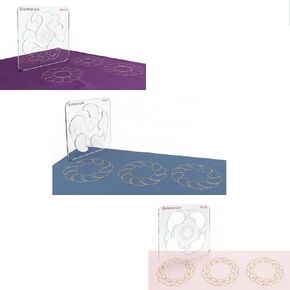 Swirl Design Free Motion Quilting Templates Series Includes Instruction Quilting Templates for Machine Quilting Creative Design Quilting Stencils Supplies for Domestic Sewing Machine (SD-A) in Saudi Arabia