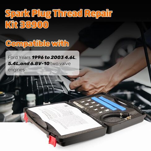 38900 طقم أدوات تريتون ثنائي الصمام نظام إصلاح شرارة التوصيل طقم تصليح الخيط لفورد 4.6 لتر و5.4 لتر و6.8 فولت-10 محركين بصمام in Saudi Arabia