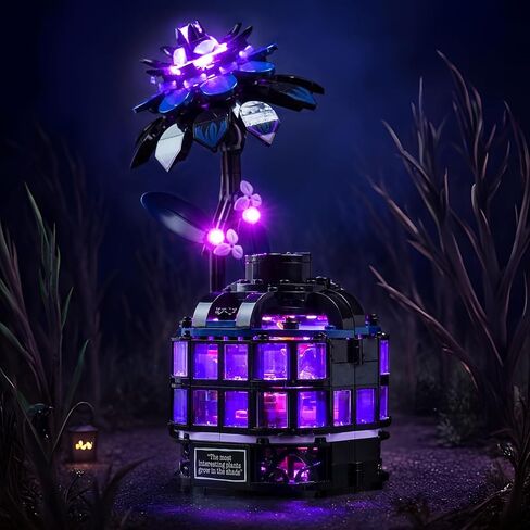 مجموعة إضاءة أرجوانية مخصصة متوافقة مع Lego 76784 Black Dahlia Flower Wednesday - لا يوجد نموذج فقط، ملحقات إضاءة LED متوافقة مع Lego Black Dahlia (إصدار مخصص) in Saudi Arabia