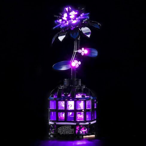 مجموعة إضاءة أرجوانية مخصصة متوافقة مع Lego 76784 Black Dahlia Flower Wednesday - لا يوجد نموذج فقط، ملحقات إضاءة LED متوافقة مع Lego Black Dahlia (إصدار مخصص) in Saudi Arabia