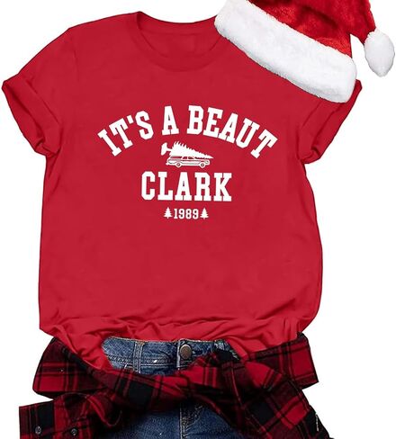 قمصان عيد الميلاد للنساء عيد ميلاد سعيد شجرة الرسم تي شيرت مضحك شجرة عيد الميلاد عطلة المحملة الأعلى in Kuwait