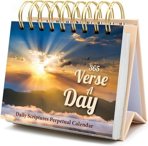 365 Bible Verses Daily Flip Desk Calendar - Undated Reusable Perpetual Flip Verses Christian Inspirational Gift for Men & Religious Gifts for Women (Bible Verses NIV) in Saudi Arabia