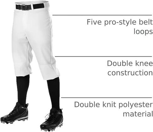 Alleson Youth Baseball Knicker Pant Black L 605PKNY 605PKNY-BK-L in Kuwait