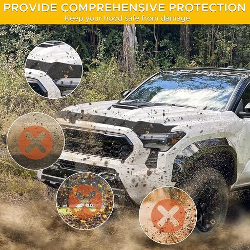 غطاء محرك السيارة مناسب لسيارة Toyota Tacoma 2024 2025 4Runner Bugflector TPE غطاء محرك السيارة منخفض المظهر مناسب لسيارة Toyota 4Runner 2025 ملحق غطاء محرك السيارة لملحقات Tacoma 2024 in Kuwait