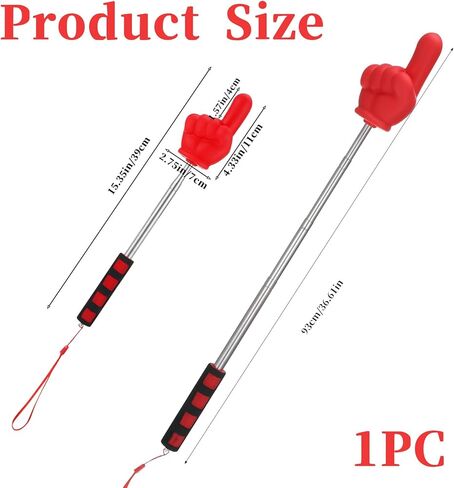 عصا إصبع مؤشر كبيرة قابلة للتمديد، عصا مؤشر المعلم للفصل الدراسي مع مقبض ناعم، التدريس والعروض التقديمية، لوازم المعلم التعلم التفاعلي، مؤشرات قابلة للسحب حتى 32 بوصة in Kuwait