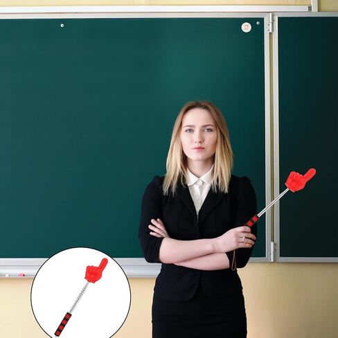 عصا إصبع مؤشر كبيرة قابلة للتمديد، عصا مؤشر المعلم للفصل الدراسي مع مقبض ناعم، التدريس والعروض التقديمية، لوازم المعلم التعلم التفاعلي، مؤشرات قابلة للسحب حتى 32 بوصة in Kuwait