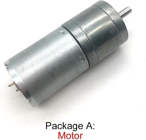 محرك تروس JGA25-370 DC، محرك صغير آلي ذو عزم دوران منخفض دورة في الدقيقة مع علبة تروس معدنية، تحكم دقيق في الحركة لمشاريع الروبوتات (26 دورة في الدقيقة 12 فولت حزمة J) in Kuwait