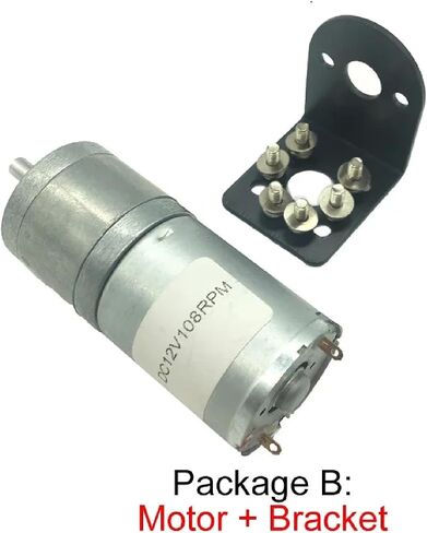 محرك تروس JGA25-370 DC، محرك صغير آلي ذو عزم دوران منخفض دورة في الدقيقة مع علبة تروس معدنية، تحكم دقيق في الحركة لمشاريع الروبوتات (26 دورة في الدقيقة 12 فولت حزمة J) in Kuwait