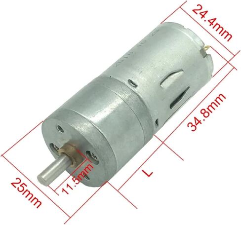 محرك تروس JGA25-370 DC، محرك صغير آلي ذو عزم دوران منخفض دورة في الدقيقة مع علبة تروس معدنية، تحكم دقيق في الحركة لمشاريع الروبوتات (26 دورة في الدقيقة 12 فولت حزمة J) in Kuwait