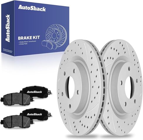 AutoShack Front Brake Rotors Ceramic Brake Pads | Replacement for 2013-2024 Nissan Altima 2.0L 2.5L 3.5L V6 AWD FWD | 6-PC Brake Kit in Saudi Arabia