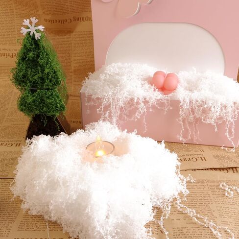 Artificial Green Moss is Used for Potted Plant Pavement, Vase Filling, Wedding Table Decoration, Glass Fish Tank, Model Landscape, Craft Moss and Fairy Garden DIY (White 3.5oz) in Saudi Arabia