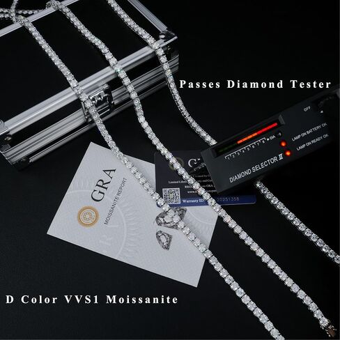 Tennis Necklace for Women, 5mm Mens Tennis Chain with 7 layer 18K White Gold Plated, Iced Out 5A+ Cubic Zirconia Diamond Chain for Birthday/Valentine/Wedding/Anniversary/Christmas in Saudi Arabia