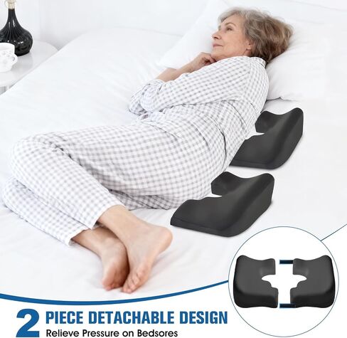 Upgraded Bed Sore Cushions for Butt, Bedsore Pressure Relief Pillow for Sleeping and Sitting,Memory Foam Bed Sore Donut Pillow,Tailbone Pain Relief Cushion for Bed Sores on Buttocks, Black in Saudi Arabia