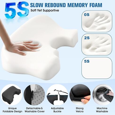 Upgraded Bed Sore Cushions for Butt, Bedsore Pressure Relief Pillow for Sleeping and Sitting,Memory Foam Bed Sore Donut Pillow,Tailbone Pain Relief Cushion for Bed Sores on Buttocks, Black in Saudi Arabia