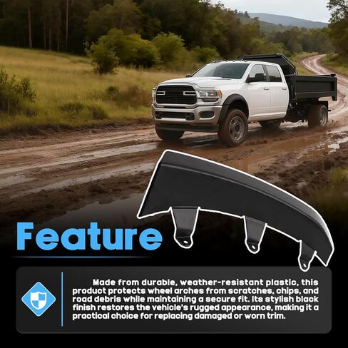 قالب تمديد مضيئة لفتح العجلة الأمامية مناسب لـ Ram 4500 مناسب لـ Ram 5500 2019-2025 قالب الجانب الأيسر-فتح العجلة يستبدل 6MS39GXHAA (الجانب الأيسر) in Kuwait