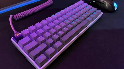 Coiled & Double-Sleeved Mechanical Keyboard Cable, for Type-C Mechanical Keyboards (Black) in Saudi Arabia