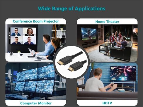 كابل HDMI عالي السرعة Monoprice Ultra 8K - 48 جيجابت في الثانية، HDR ديناميكي، eARC، 6 أقدام، أسود - سلسلة DynamicView in Saudi Arabia