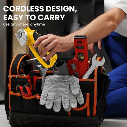 Cordless Electric Scissors – 4V Rotary Fabric & Cardboard Cutter – Light-Duty Carpet Cutting Tool for Crafting and Home Use – Portable Rechargeable Box Cutting Machine with Replaceable & Extra Blade in Saudi Arabia