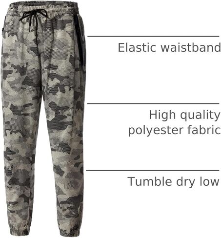 URBEX Men’s Sweatpants with Zipper Pockets, Elastic Bottom Joggers Pants for Gym Running Workout Training in Kuwait