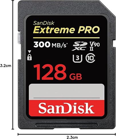بطاقة ذاكرة سانديسك اكستريم برو SDXC UHS-II سعة 256 جيجابايت - C10، U3، V90، 8K، 4K، فيديو عالي الدقة بالكامل، بطاقة SD - SDSDXDK-256G-GN4IN in Saudi Arabia