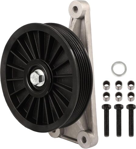 SCITOO 34163 AC Compressor Bypass Pulley Fit for 1986-1987 for Ford for Aerostar,1982-1987 for Ford for Bronco,1984-1990 for Ford for Bronco II,1987-1988 for Ford for Country Squire in Saudi Arabia