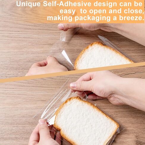 Clear Self Sealing Cellophane Bags, 200 Pcs 4x6 Inches Cookie Bags Resealable Cellophane Bag for Gift Wrapping,Packaging Cookies,Candies,Dessert,Bakery,Party Favors in Saudi Arabia