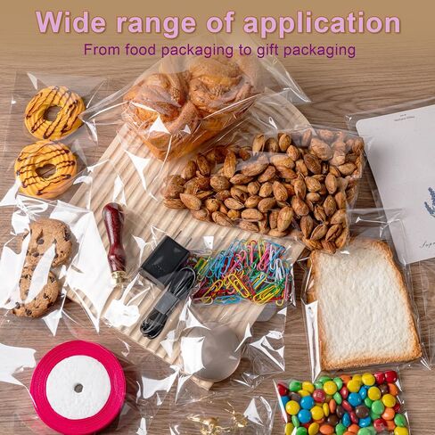 Clear Self Sealing Cellophane Bags, 200 Pcs 4x6 Inches Cookie Bags Resealable Cellophane Bag for Gift Wrapping,Packaging Cookies,Candies,Dessert,Bakery,Party Favors in Saudi Arabia