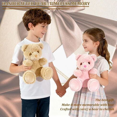10 Inch Memory Bear Quilting Templates & Sewing Patterns - Beginners Friendly | with PVC Stencil Rulers, Craft Eyes and Noses Step-by-Step Tutorials/Instructions for Easy DIY(10in+Two Plush) in Saudi Arabia
