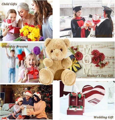 10 Inch Memory Bear Quilting Templates & Sewing Patterns - Beginners Friendly | with PVC Stencil Rulers, Craft Eyes and Noses Step-by-Step Tutorials/Instructions for Easy DIY(10in+Two Plush) in Saudi Arabia