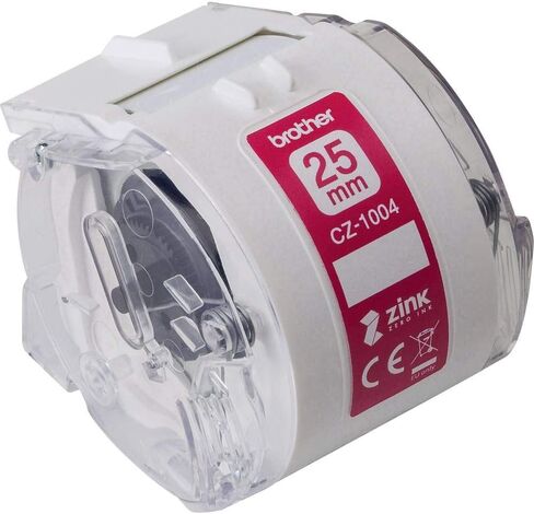 براذر ،CZ-1004 ،علبة رول حبر بدون حبر ،طول مستمر ،25 مم (عرض) × 5 م (طول) ،مستلزمات أصلية، أبيض in Kuwait